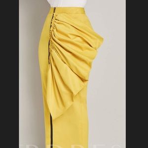 Yellow zipper front maxi skirt BRAND NEW!